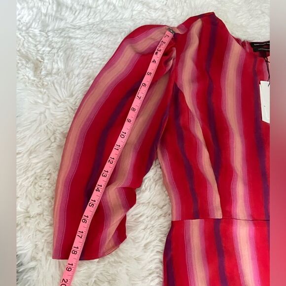 NWT Something Navy red goji bold striped dress size small - Picture 13 of 15